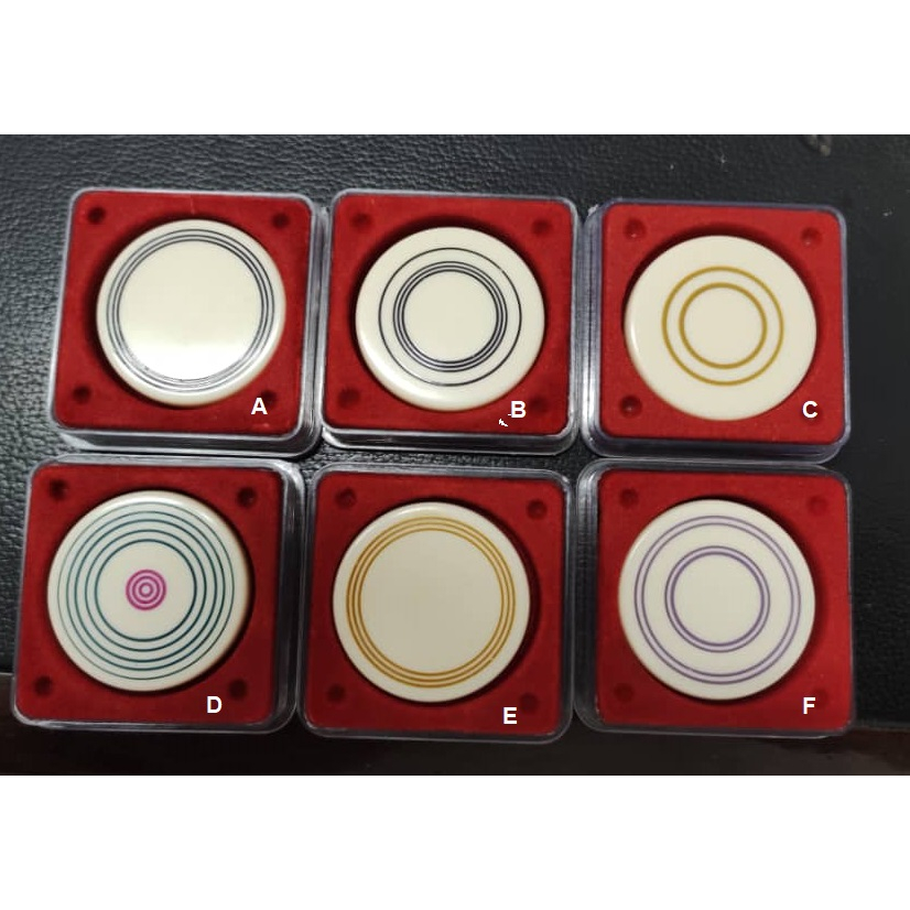 Carrom Striker Ashwin White Ball Line Laser (กล่องกํามะหยี่)(1 ชิ้น