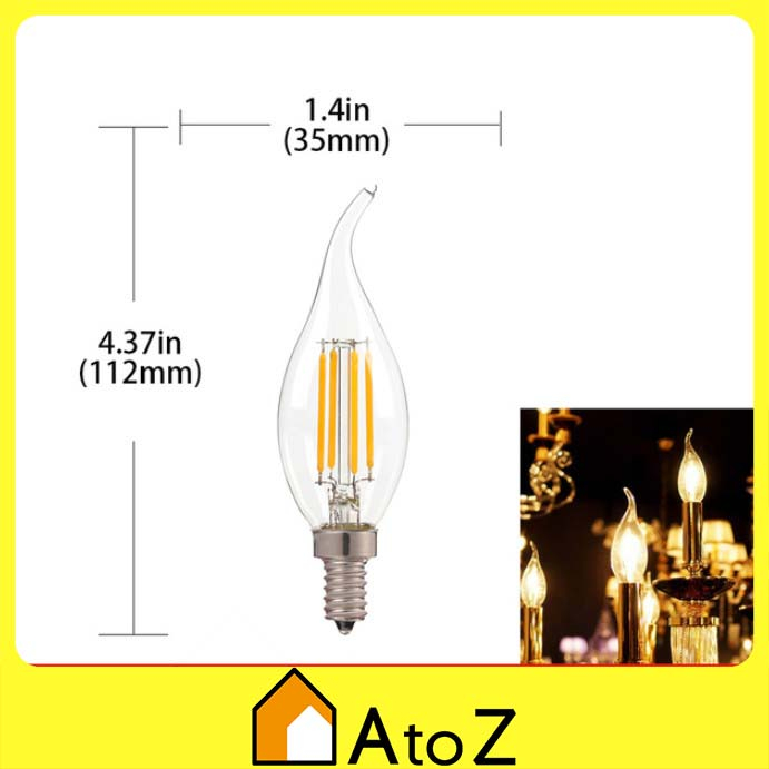 หลอดไฟ LED 2W 4W E14 E27 G125 G80 A60 ST64 C35 S14 สไตล์วินเทจ | Shopee ...