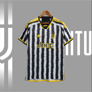 เสื้อกีฬาแขนสั้น ลายทีม JUVE Home Fan &amp; Player Issue 23 24 ชุดเหย้า