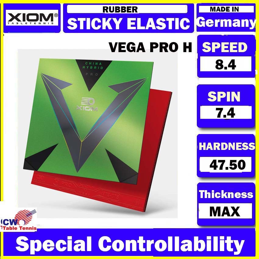 Xiom Vega Pro H Hybrid STICKY ELSTIC 2024 แผ่นยางปิงปอง แบบใหม่ GETAH Shopee Thailand