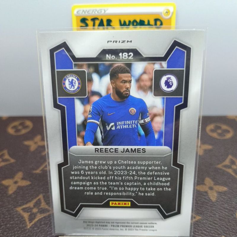 Reece James 182 (Chelsea FC) Blue Mosaic, Premier League EPL Soccer ...