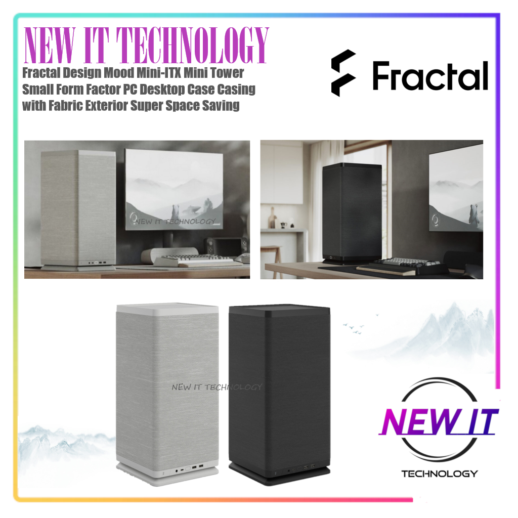 Fractal Design Mood Mini-ITX Mini Tower Small Form Factor PC Desktop ...