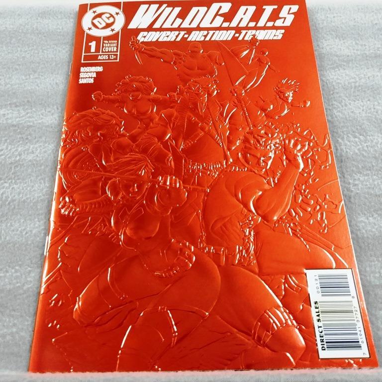 Wildcats 1 90s Brett Booth Foil Cover Variant (DC Comics) ฉบับแรก (HTF ...
