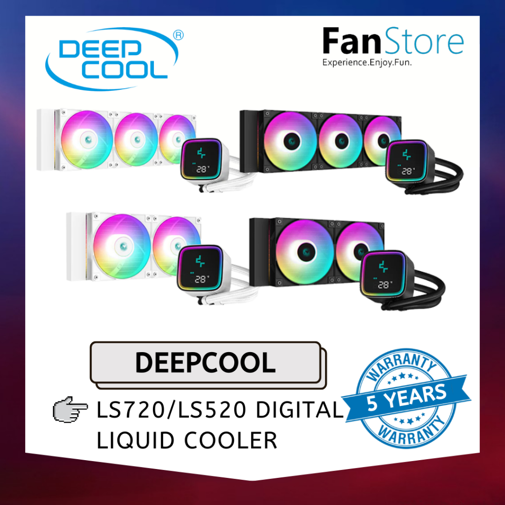 Fanstore DEEPCOOL LS720 / LS520 SE พัดลมระบายความร้อนดิจิทัล AIO สีดํา ...