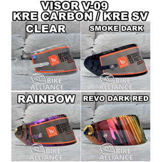 หมวกกันน็อค VISOR สีรุ้ง สีแดง สําหรับ V-09 KRE CARBON KRE SV