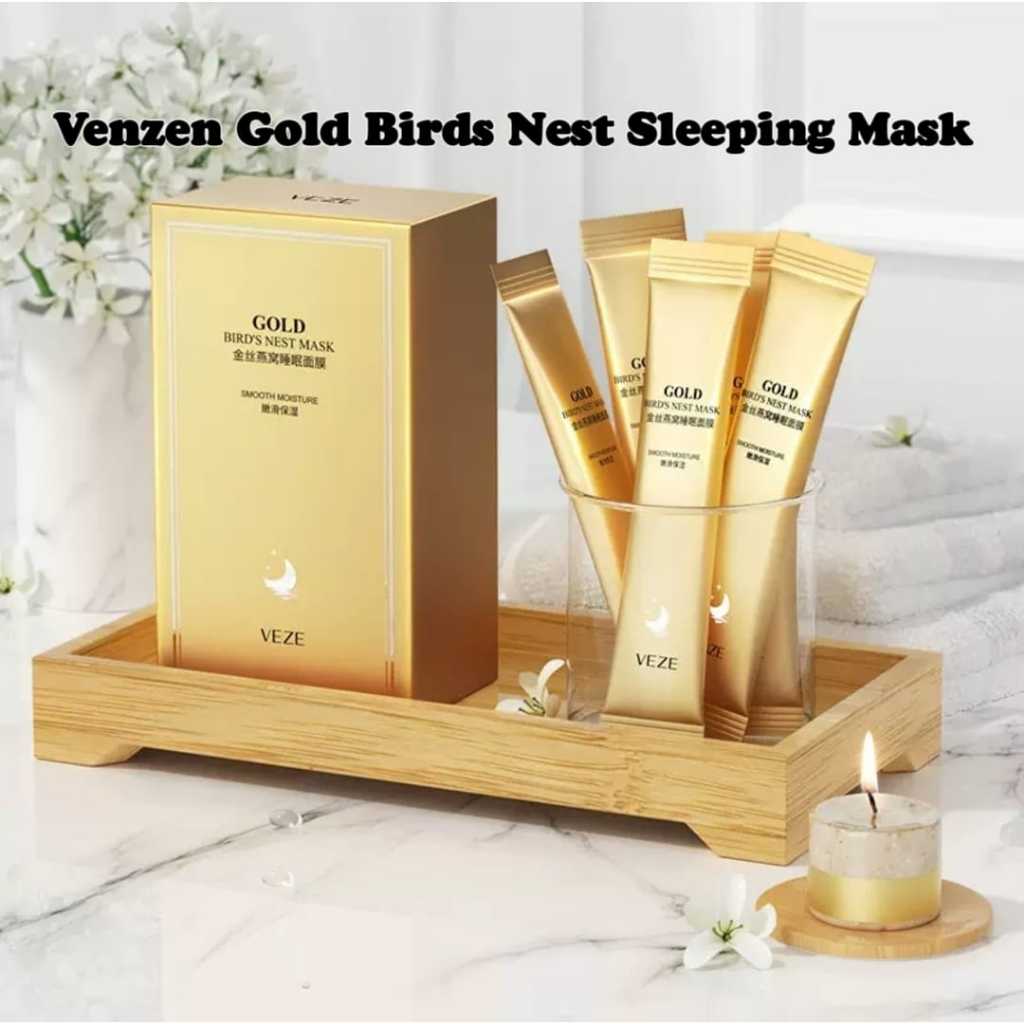 Venzen Gold Birds Nest Sleeping Mask 4 มล. x 20 ชิ้น - มาสก์ Tidur ...
