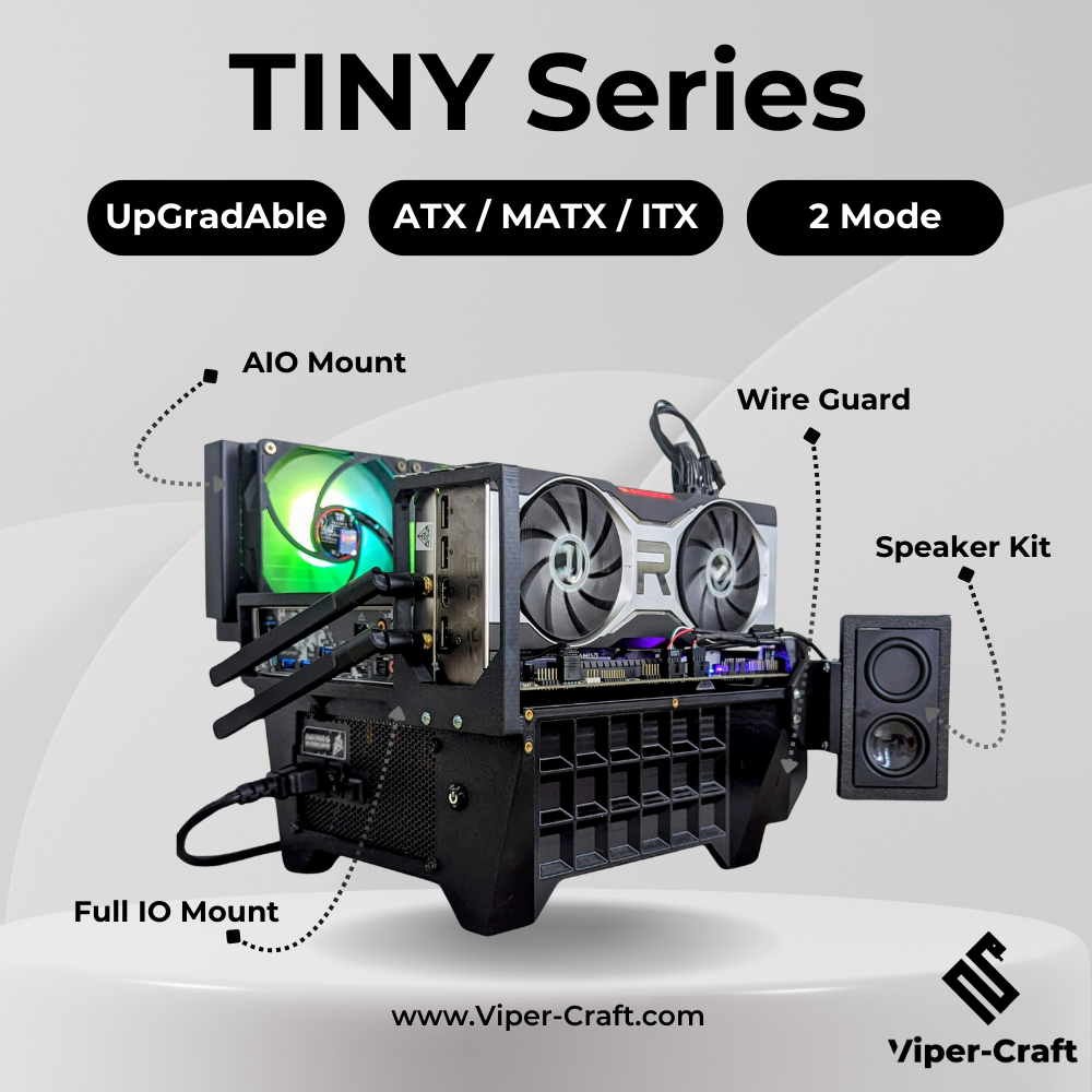 [ TINY Series ] PC Frame / Stand / Test Bench - วัสดุ PETG ( MATX / ITX ...