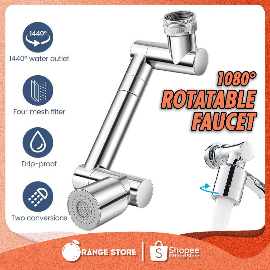 1080 Rotatable Extension Faucet Sprayer Head Universal Bathroom Tap ...