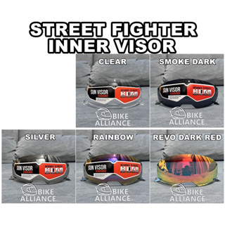 หมวกกันน็อค VISOR สําหรับหมวกกันน็อค STREET FIGHTER INNER VISOR สีรุ้ง