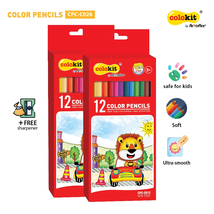 Flexoffice Colokit ดินสอสี- ดินสอระบายสีสําหรับสมุดระบายสีสําหรับผู ้ ใ ...