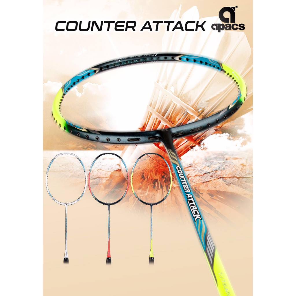 APACS Racket COUNTER ATTACK 7U ( 100% Original ) Smash & Speed | Shopee ...