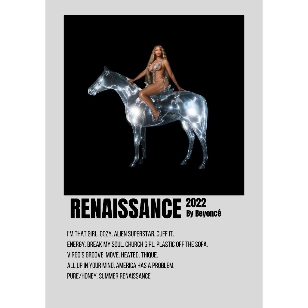 โปสเตอร์ปกอัลบั้ม Renaissance โดย Beyonce | Shopee Thailand