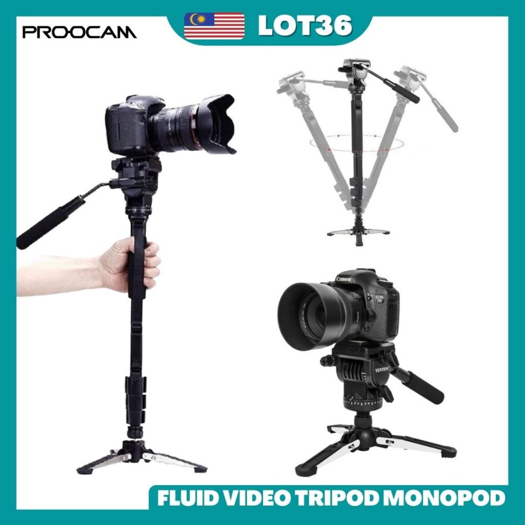 Yunteng Video FLUID HEAD MONOPOD TRIPOD ขาตั้งกล้อง ที่ถอดออกได้
