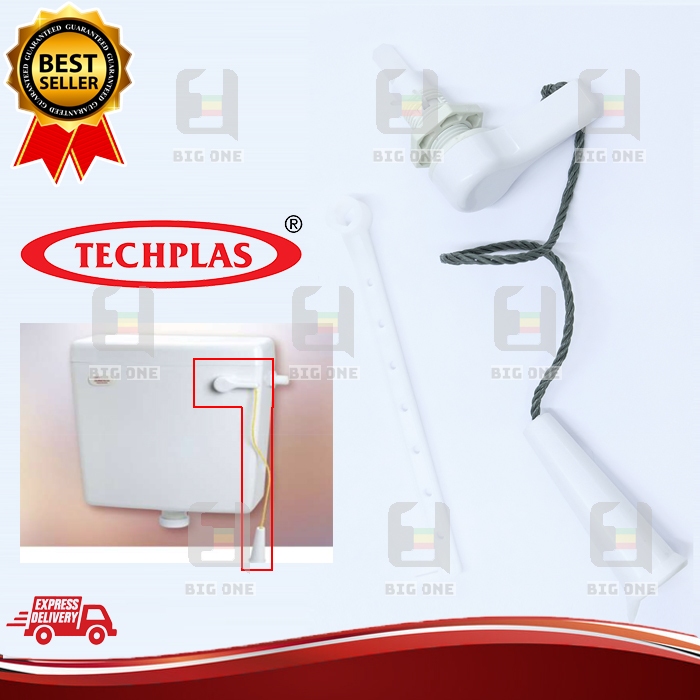 (มือจับด้านหน้า) Techplas 1049B-1 PVC TOILET CISTERN FLUSH PULL พร้อม ...