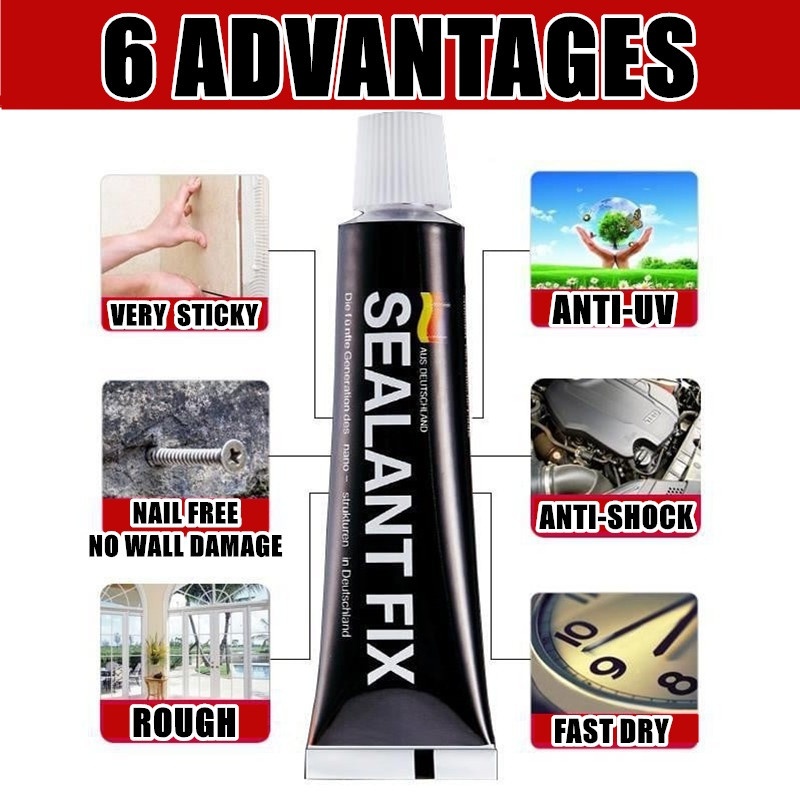 Sealant FIX กาวกาวเล็บฟรีกาวโลหะที่แข็งแกร่งสุดปิดผนึกกาว Bond Silane ...