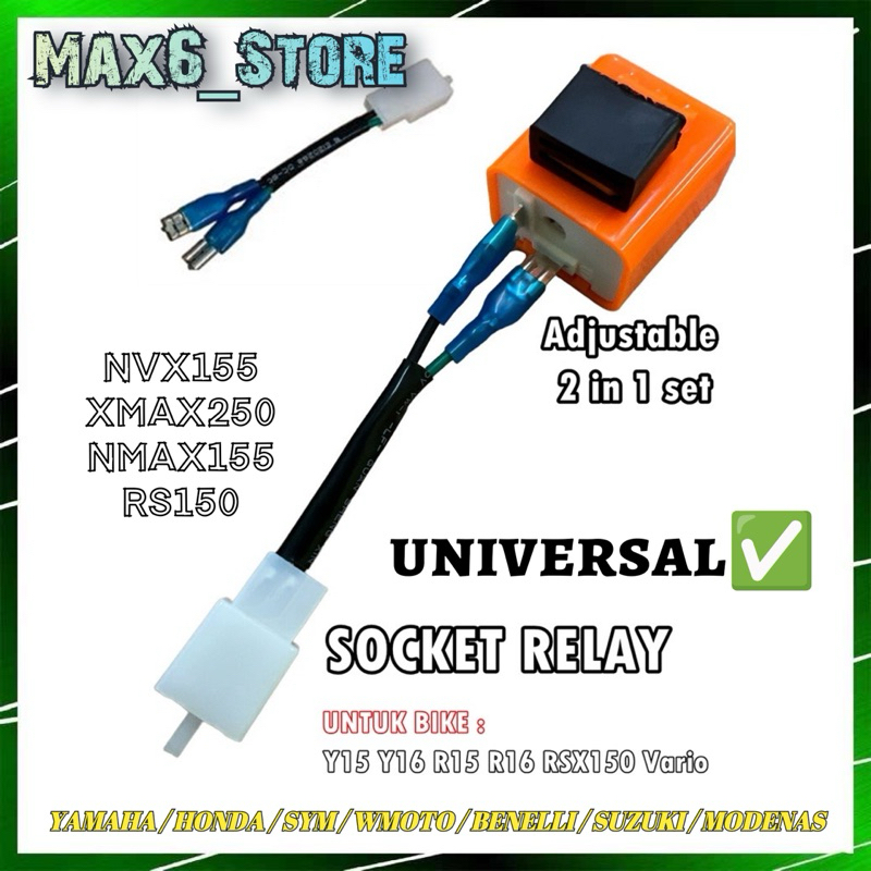 Yamaha HONDA SYM RELAY ไฟฉาย LED SIGNAL RELAY UNIVASAL RELAY Y15ZR NVX ...