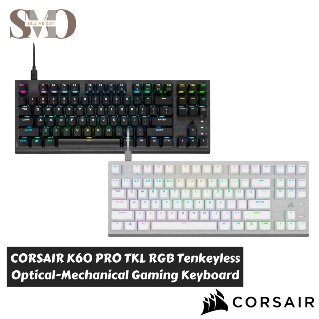 K60 PRO TKL RGB Tenkeyless Optical-Mechanical Gaming Keyboard - CORSAIR ...