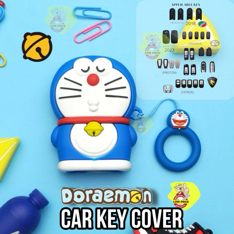 Doraemon Car Alarm รีโมทสมาร์ท Keyless การ์ตูน Key Cover Rung Kunci ...