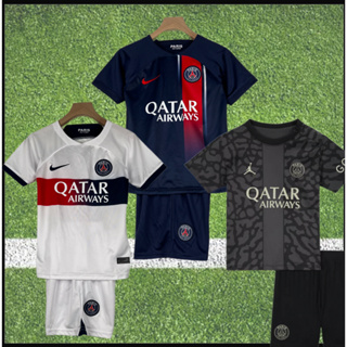 ใหม่ เสื้อกีฬาแขนสั้น ลายทีม Psg Home &amp; Away 23/24 สําหรับเด็ก