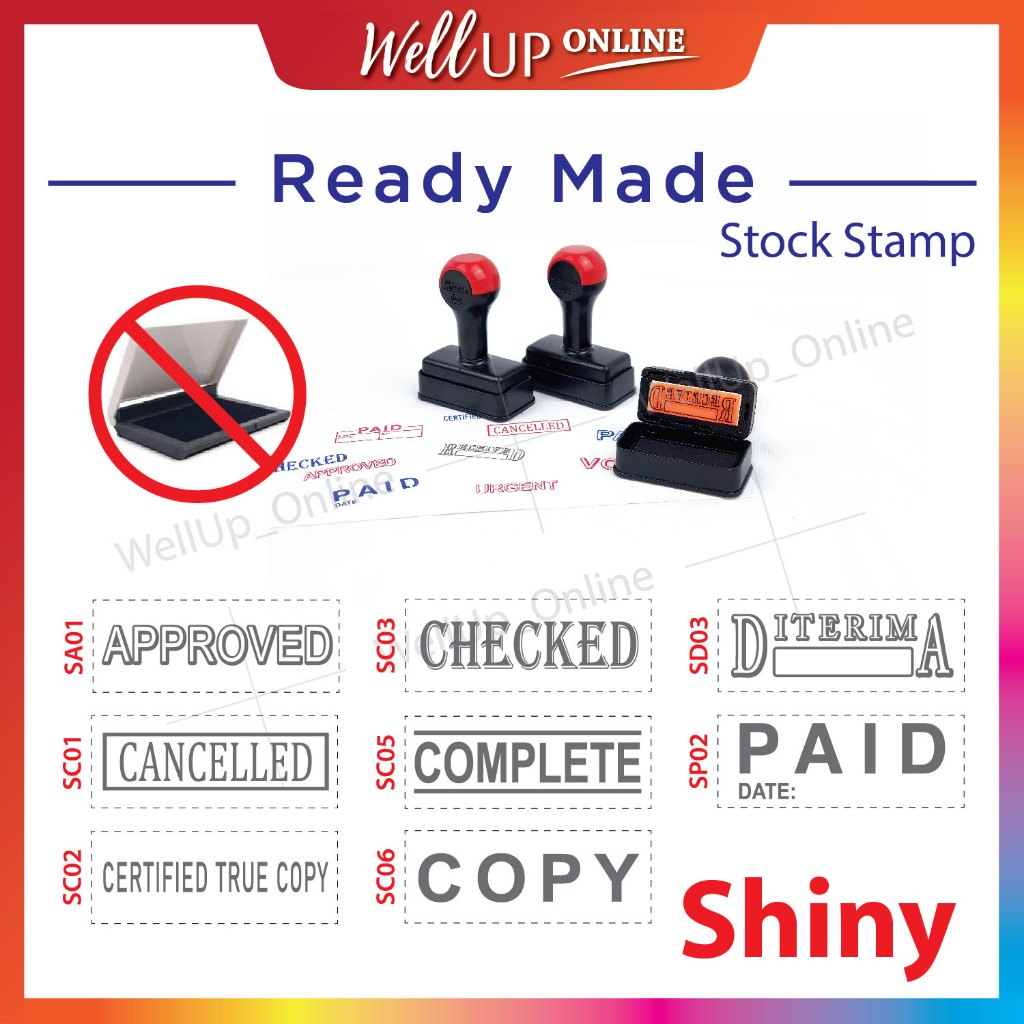 Made Chop (PAID/RECEIVED/COPY/DIBAYAR/CHECKED/APPROVED) - แสตมป์ยาง ...