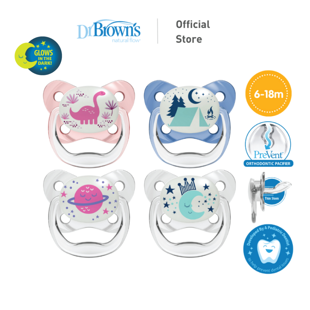 Dr.Browns Prevent Pacifer With Handle (Pink)