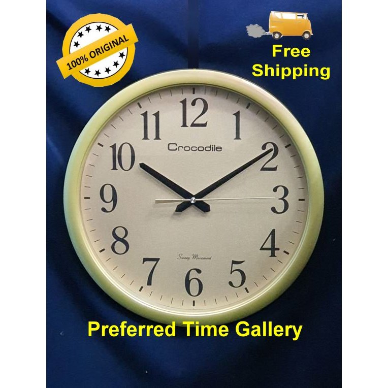 นาฬิกาแขวนผนัง ลายหนังจระเข้ CW8271AKS1 เสียงเงียบ | Shopee Thailand