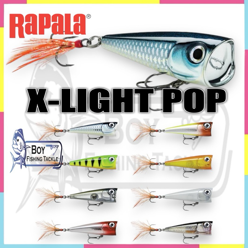 2024 RAPALA X-LIGHT POP POPPER MINI 4 ซม.น้ําด้านบน FNP04 ตกปลา LURE ...