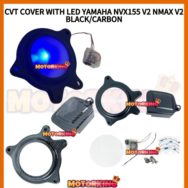 ฝาครอบ CVT TRANSPARENT พร้อม LED YAMAHA NVX155 V2 NMAX V2 ปลั๊กคาร์บอน ...