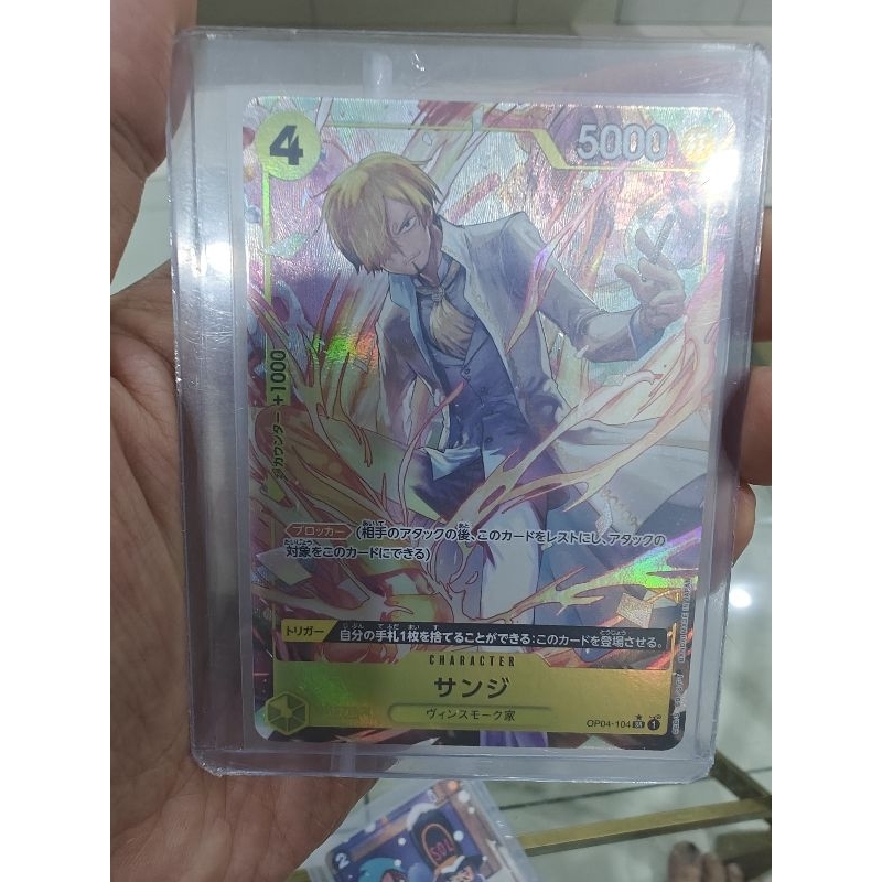 Bandai One Piece OPTCG PRB Parallel AA SR OP04-104 ซันจิ | Shopee Thailand