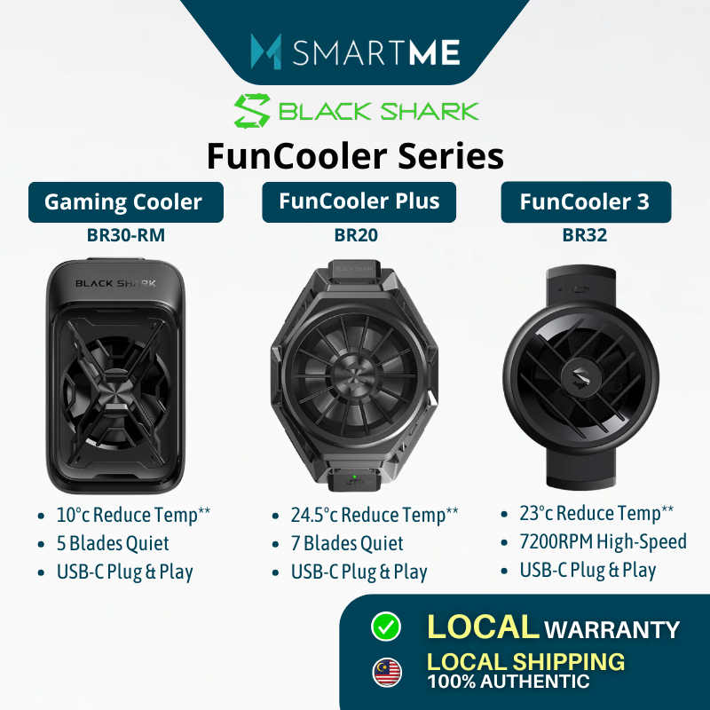 Black Shark FunCooler Series BR30 BR20 BR31 พัดลมระบายความร้อน Cooler ...