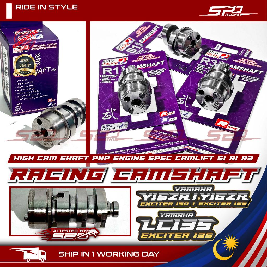 Racing Camshaft UMA Y15 Y16 LC EXCITER 135 150 155 PNP VVA High Cam ...
