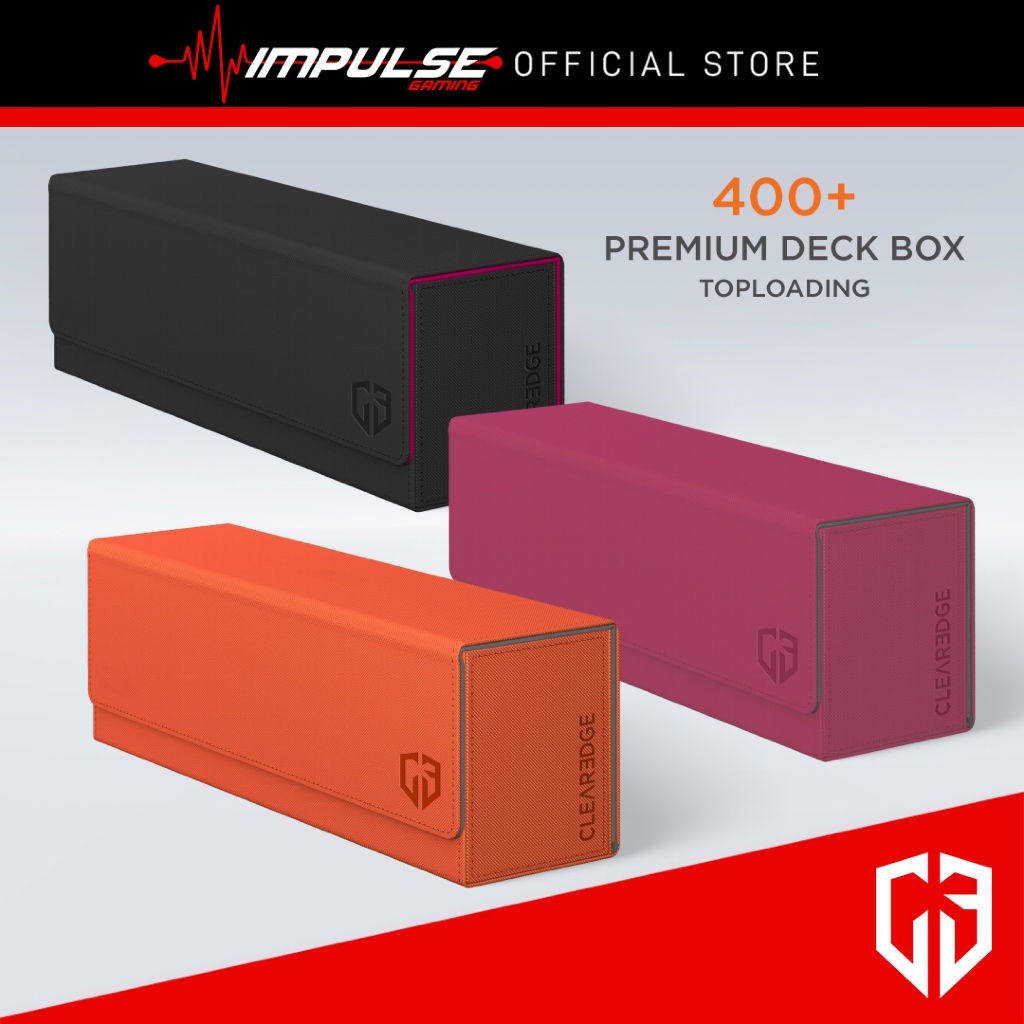 ClearEdge Premium Topload Deck Box 400+ - กล่องป้องกันการ์ด TCG หนัง ...