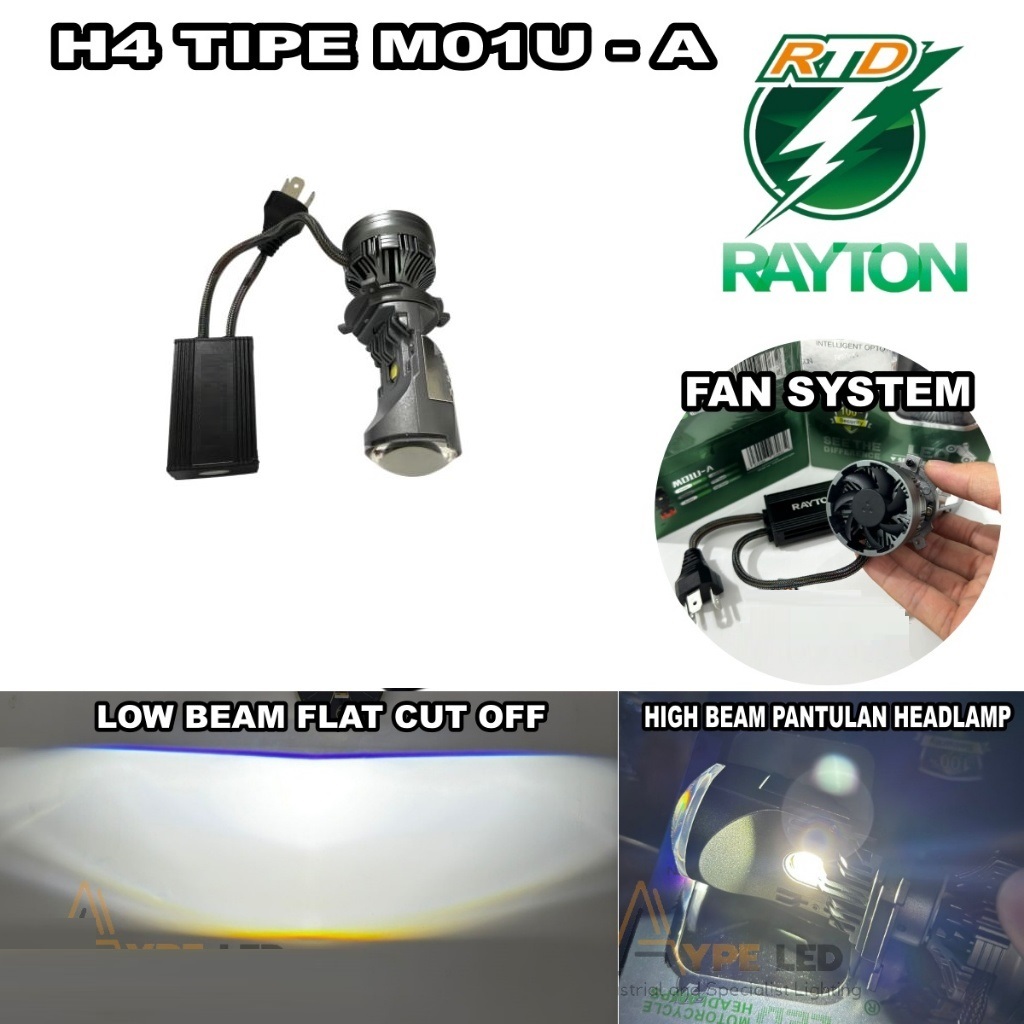 RTD RAYTON MINI LED BILED PROJECTOR H4 M01U 120W BLUELENSE TURBO พัดลม ...
