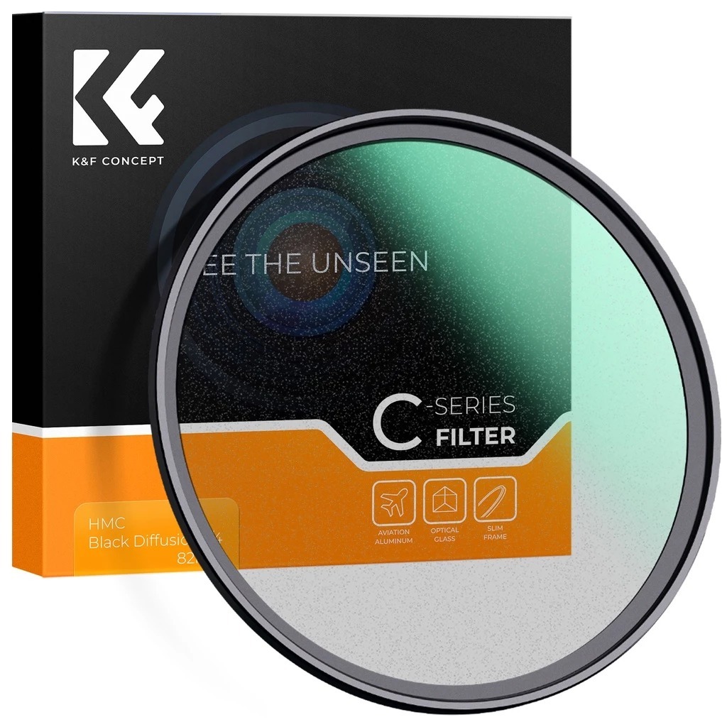 K&F Concept 1/4 Black Diffusion Lens Filter 18 Multi-Layer Coatings ...