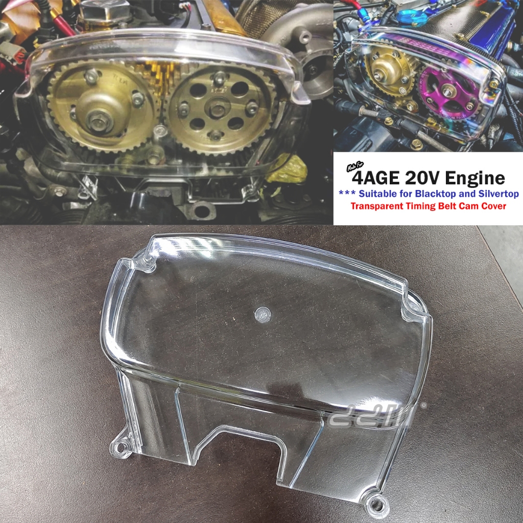 2jz Engine Clear Gear Cam Timing Belt Cover For 92-05 Toyota Supra