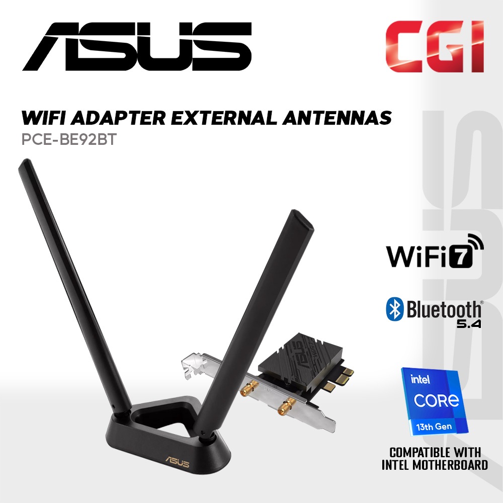 Asus Wifi 7 Adapter ASUS PCE-BE92BT WiFi 7 PCI-E Adapter