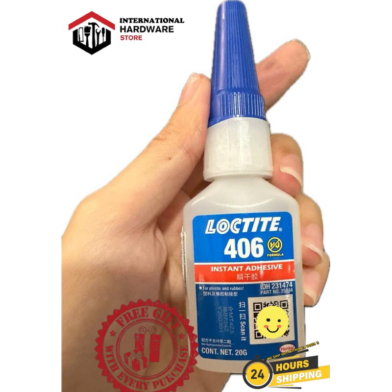 ️QR CODE ️HENKEL LOCTITE 406 SURFACE INSENSITIVE INSTANT ADHESIVE CLEAR ...