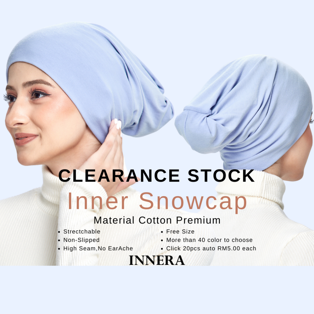 Inner Snowcap I Anak Tudung Cotton I Inner Full Belakang I (สีผสม ...