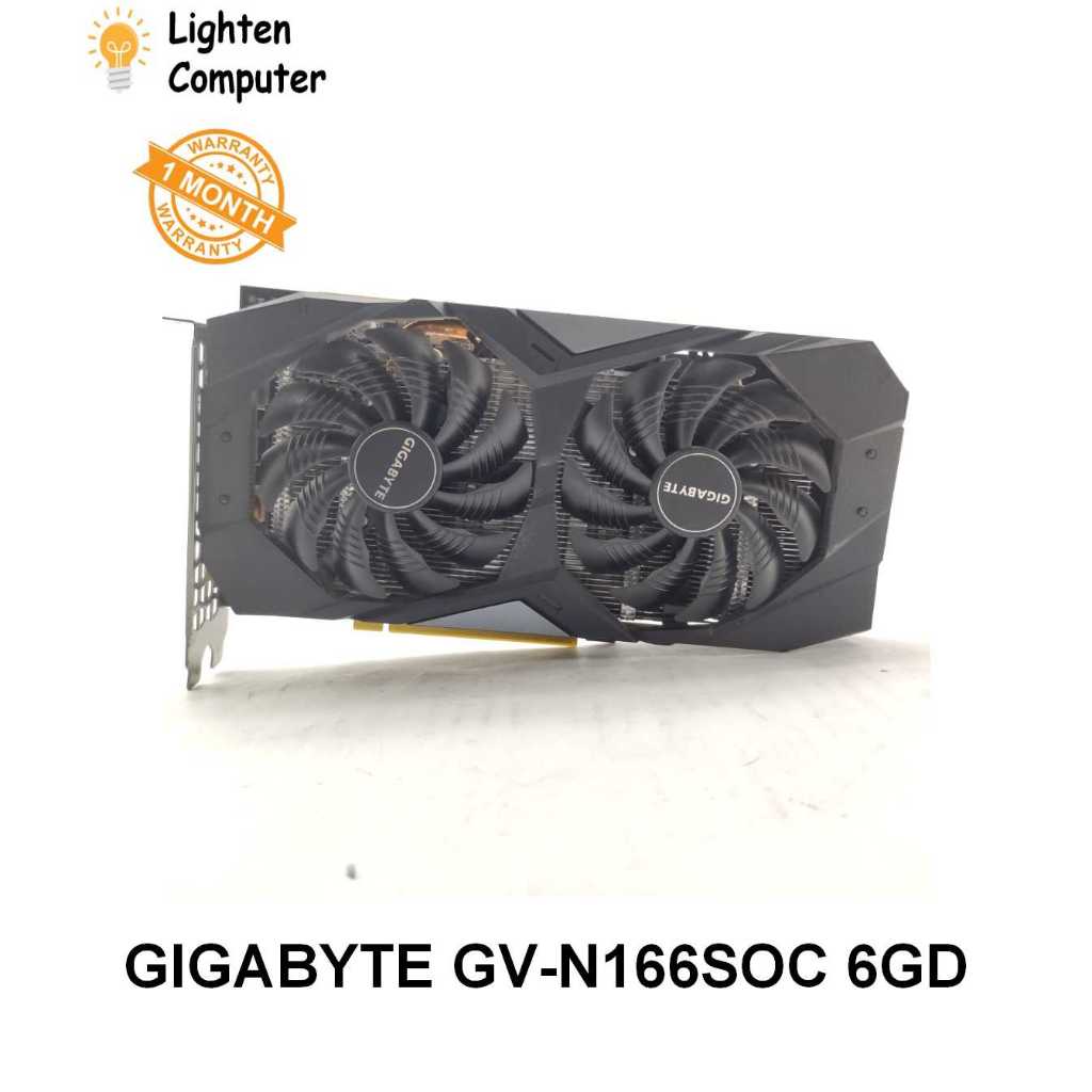 USED Gigabyte GTX 1660 SUPER OC 6GB GDDR6 กราฟิกการ์ด 8 PIN GDDR6 ...