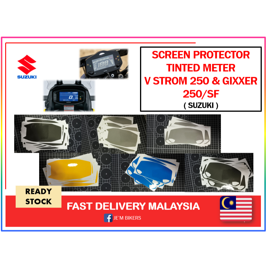 SCREEN PROTECTOR TINTED METER SUZUKI V STROM 250 GIXXER 250/SF ALL ...