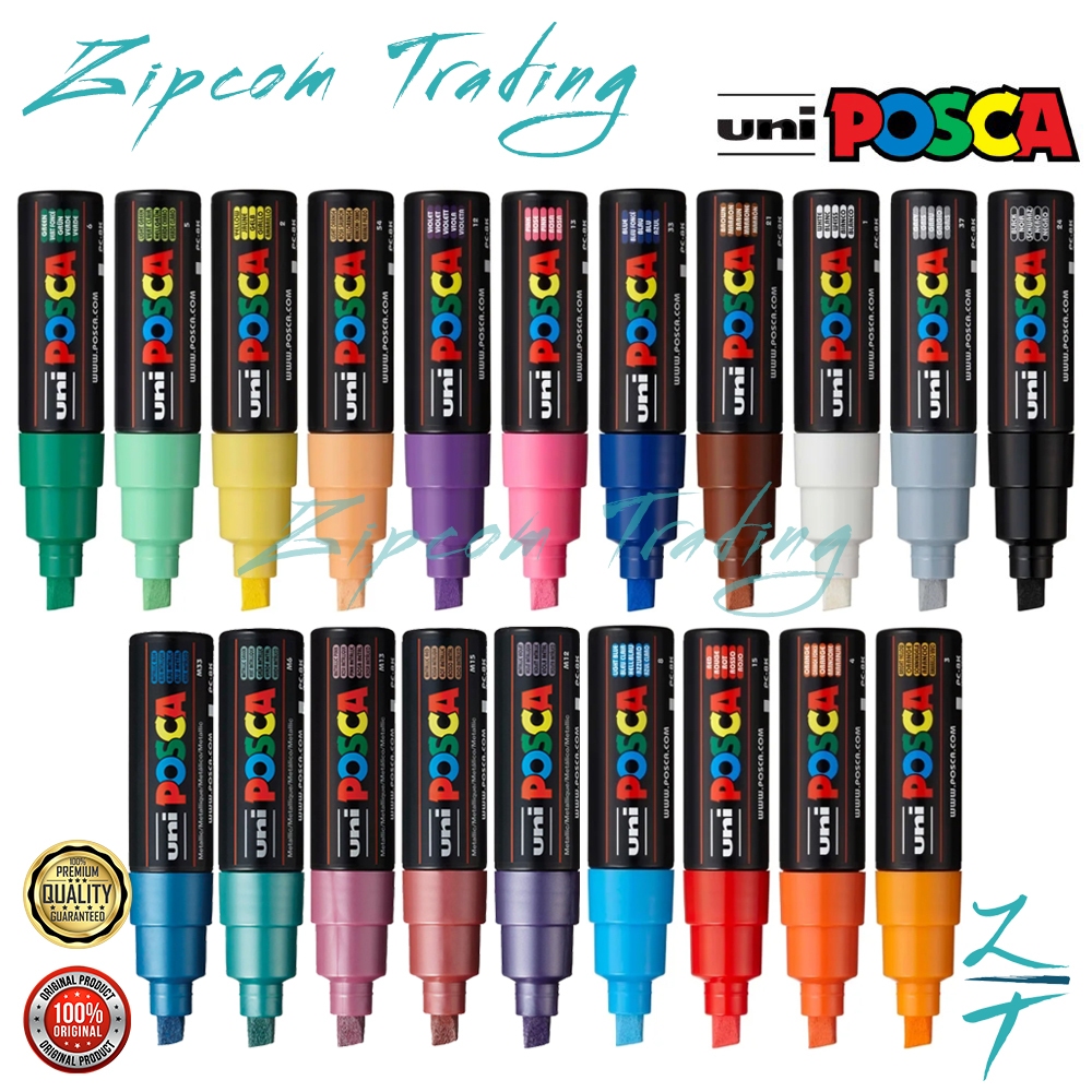 Uni Posca Water Based Paint Marker Bold PC 8K (8.0mm) | Shopee Thailand
