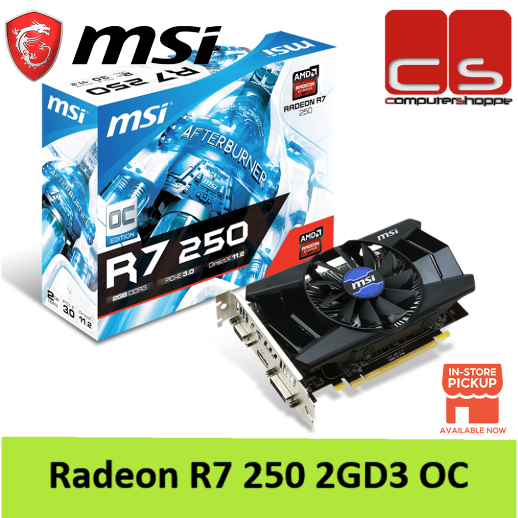 กราฟิกการ์ด MSI Radeon R7 250 2GD3 OC | Shopee Thailand