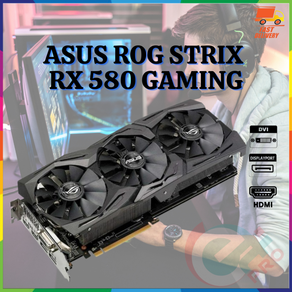 Asus ROG Strix RX580 Gaming O8G GDDR5 | Shopee Thailand