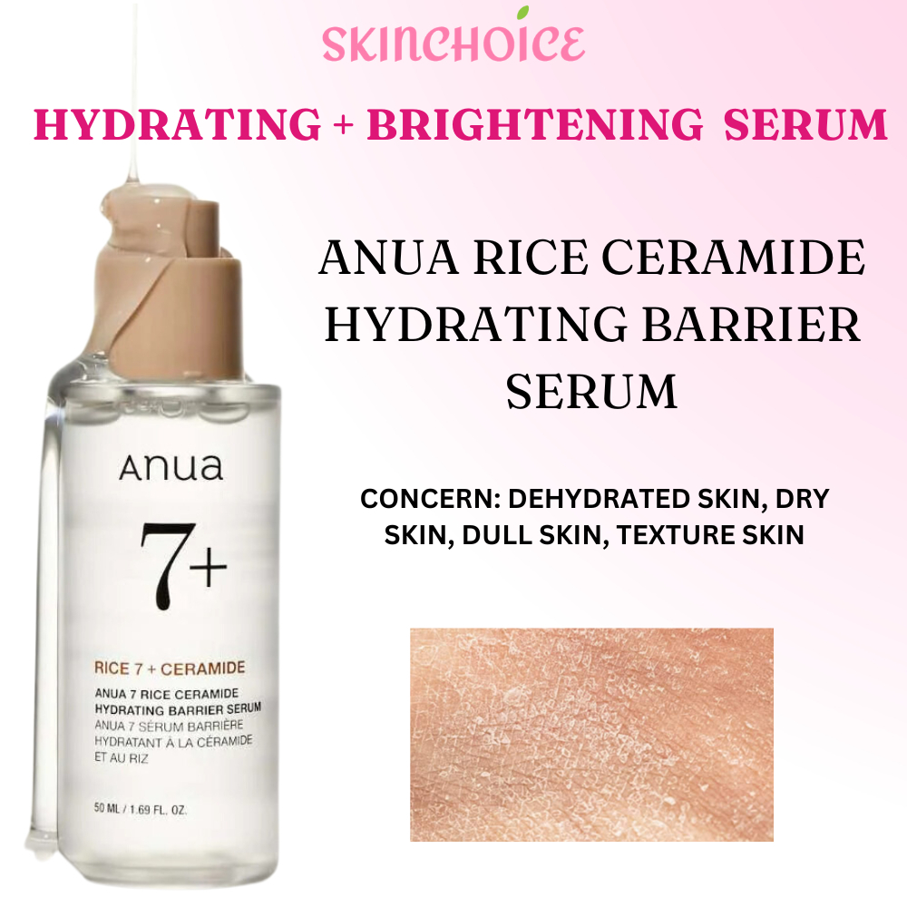 Anua 7 Rice Ceramide HYDRATING Barrier SERUM 50ml HYDRATING BRIGHTENING ...