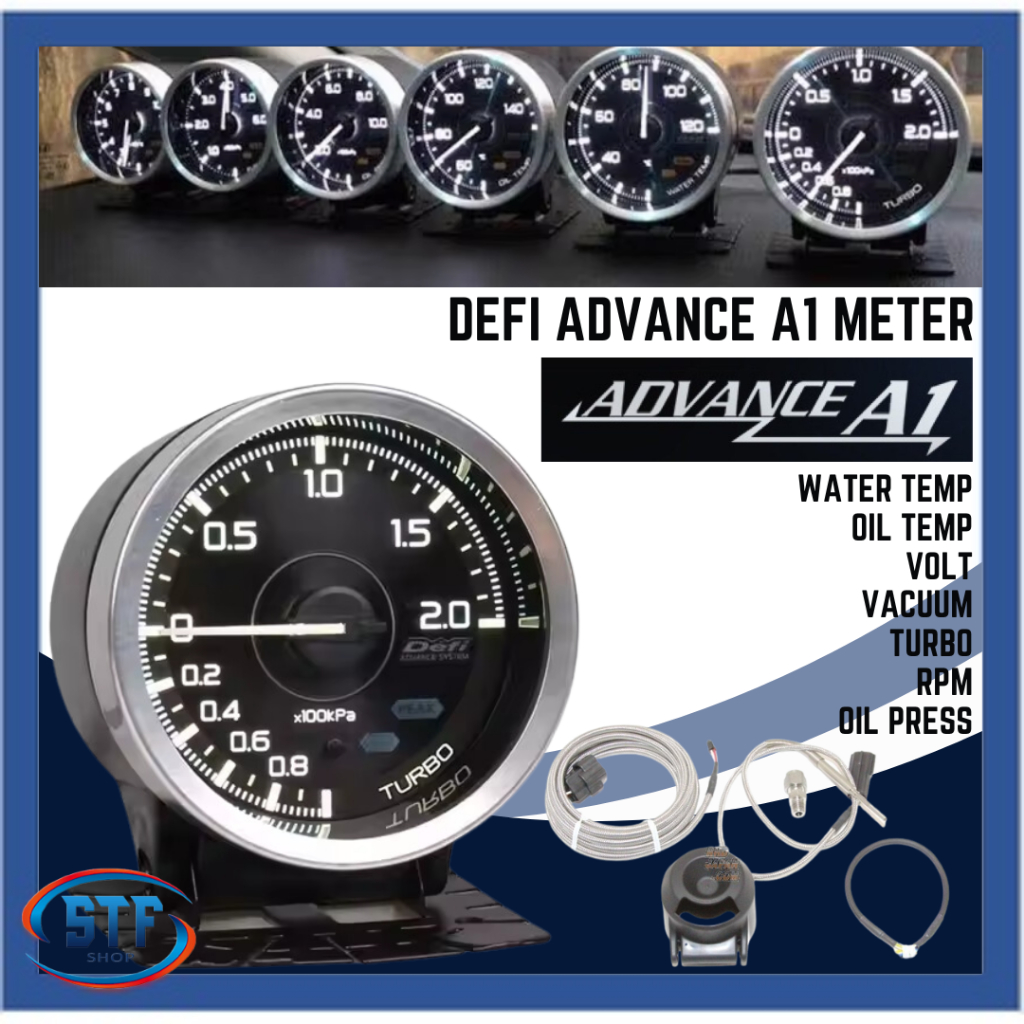 Defi Advance A1 เมตร (สี RGB)(60 มม.) OEM Gauge Water Oil Temp Turbo ...