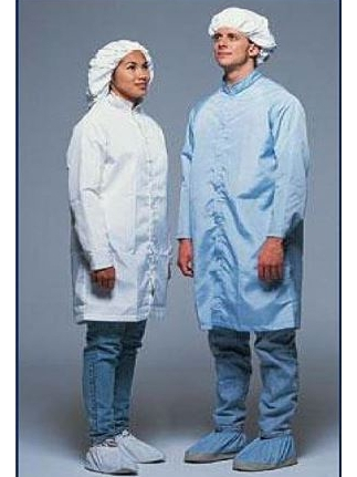 Cleanroom Smock ESD Industrial Lab Coat Production Antistatic Unisex ...
