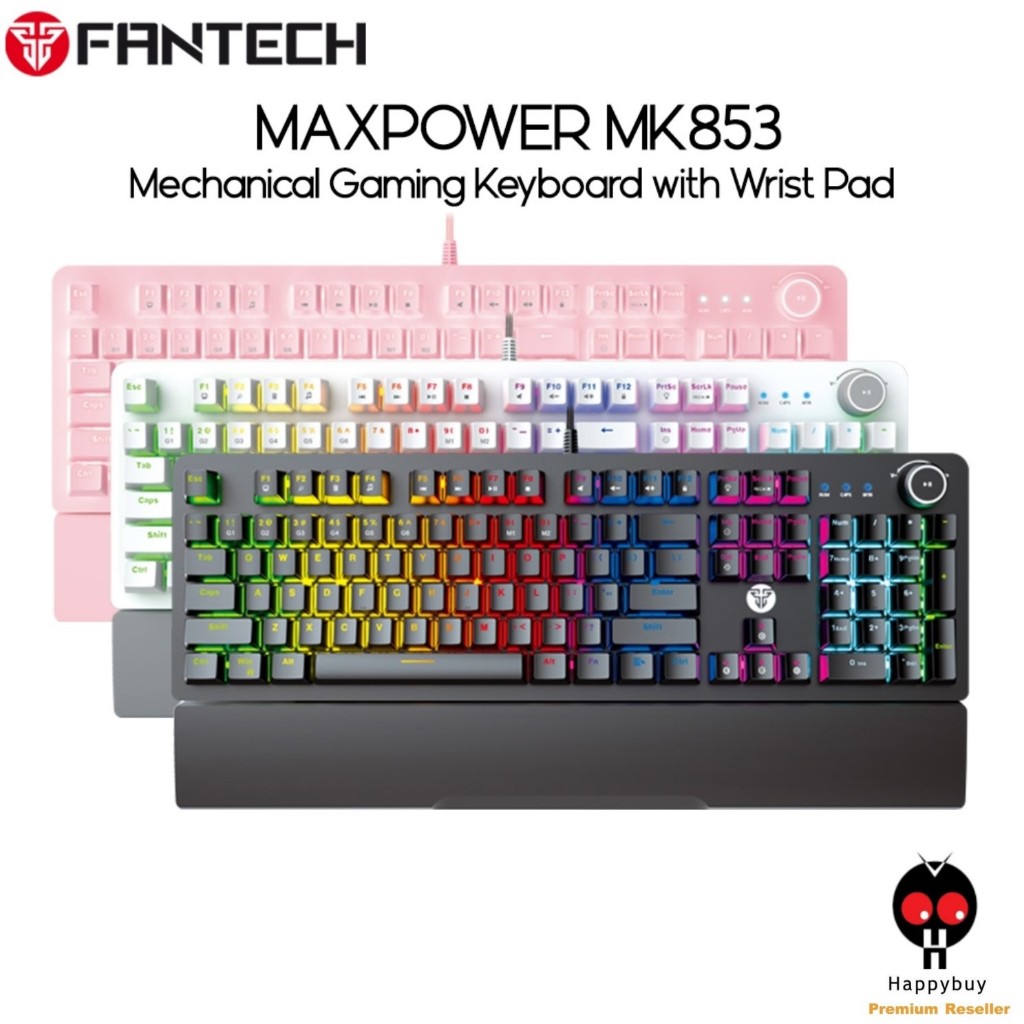 Fantech MK853 MAX POWER RGB Mechanical RED/BLUE SWITCH คีย์บอร์ดเกมกล ...