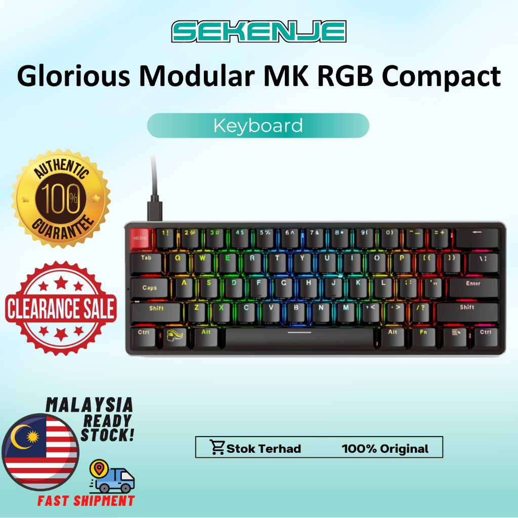 Glorious Modular MK RGB Compact / Full Size / 104 Key / Tenkeyless / 61 ...
