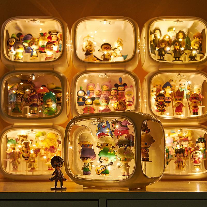 Popmart Box Figure Simulation Space Capsule Storage Box Transparent ...
