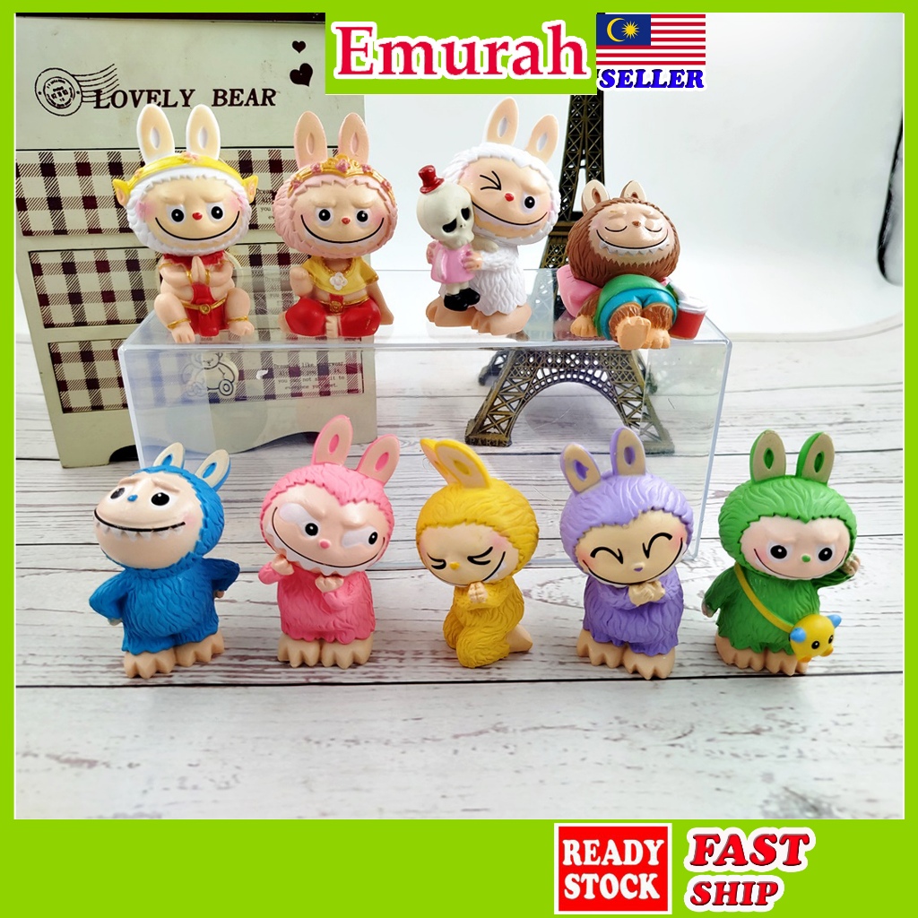 Labubu ชุดฟิกเกอร์น่ารัก 9/cs/6 ชิ้นเค้ก Topper ตุ๊กตาฟุตบอล | Shopee ...